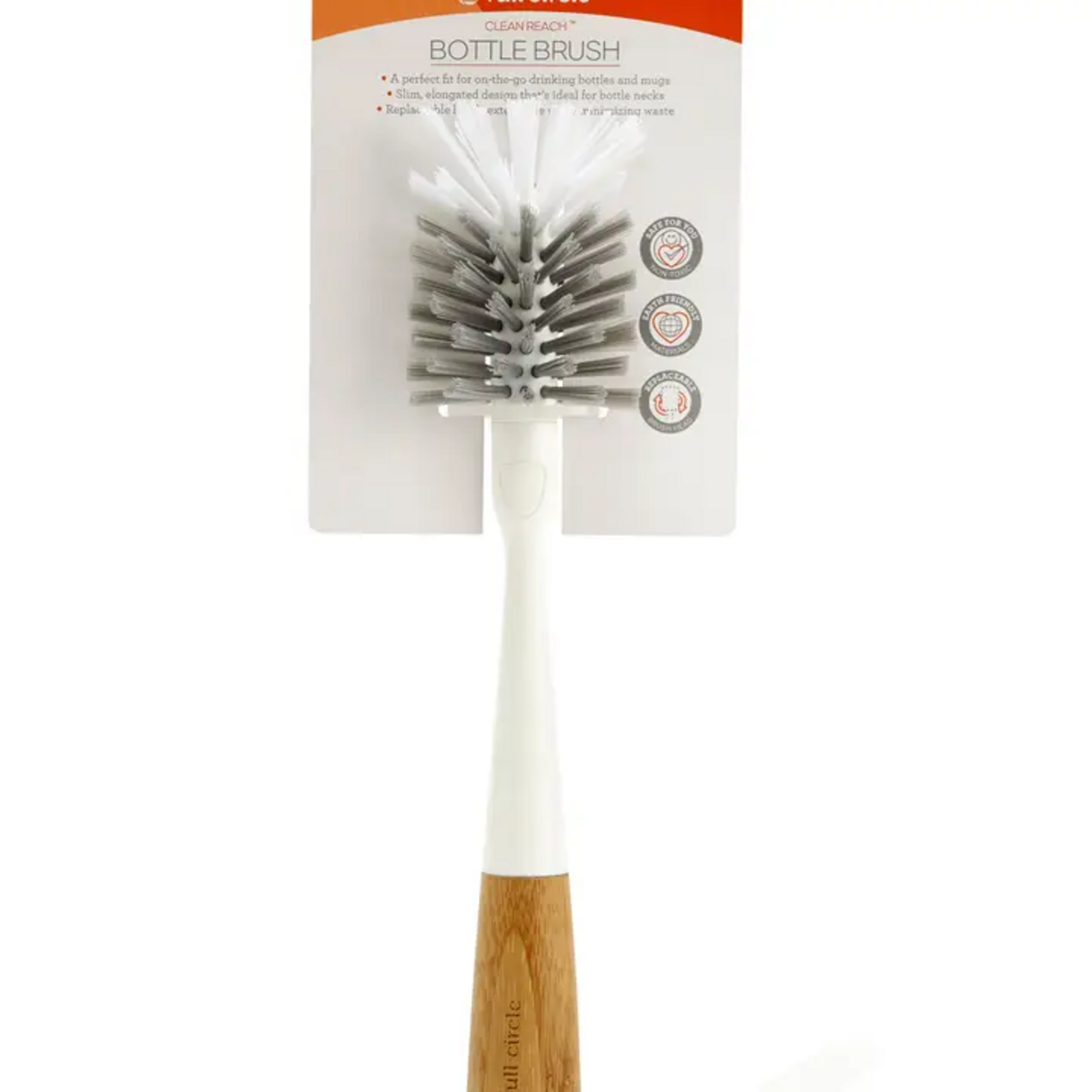 Full Circle The Upstanding Bottle Brush, White | Full Circle