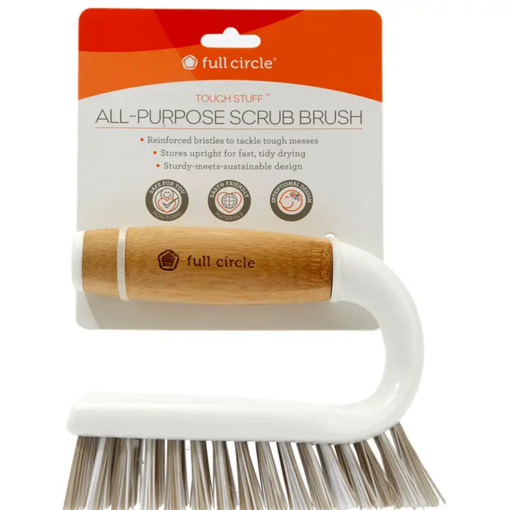 Full Circle The Mighty Scrub All Purpose Brush, White | Full Circle