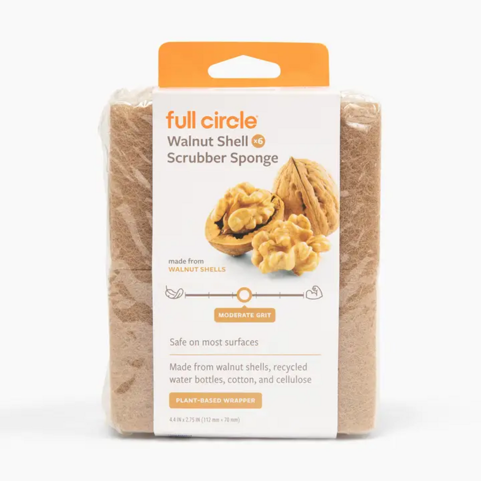 Full Circle Walnut Shell Scrubber Sponge (6pk)