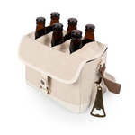 Picnic Time Craft Beer Caddy  Cooler Tote with Opener - Beige