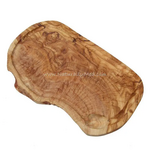 Naturally Med Olive Wood Carving Board with Groove No Handle 17.5''