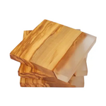 Naturally Med Olive Wood Coasters with Clear Resin Edge - Set of 4