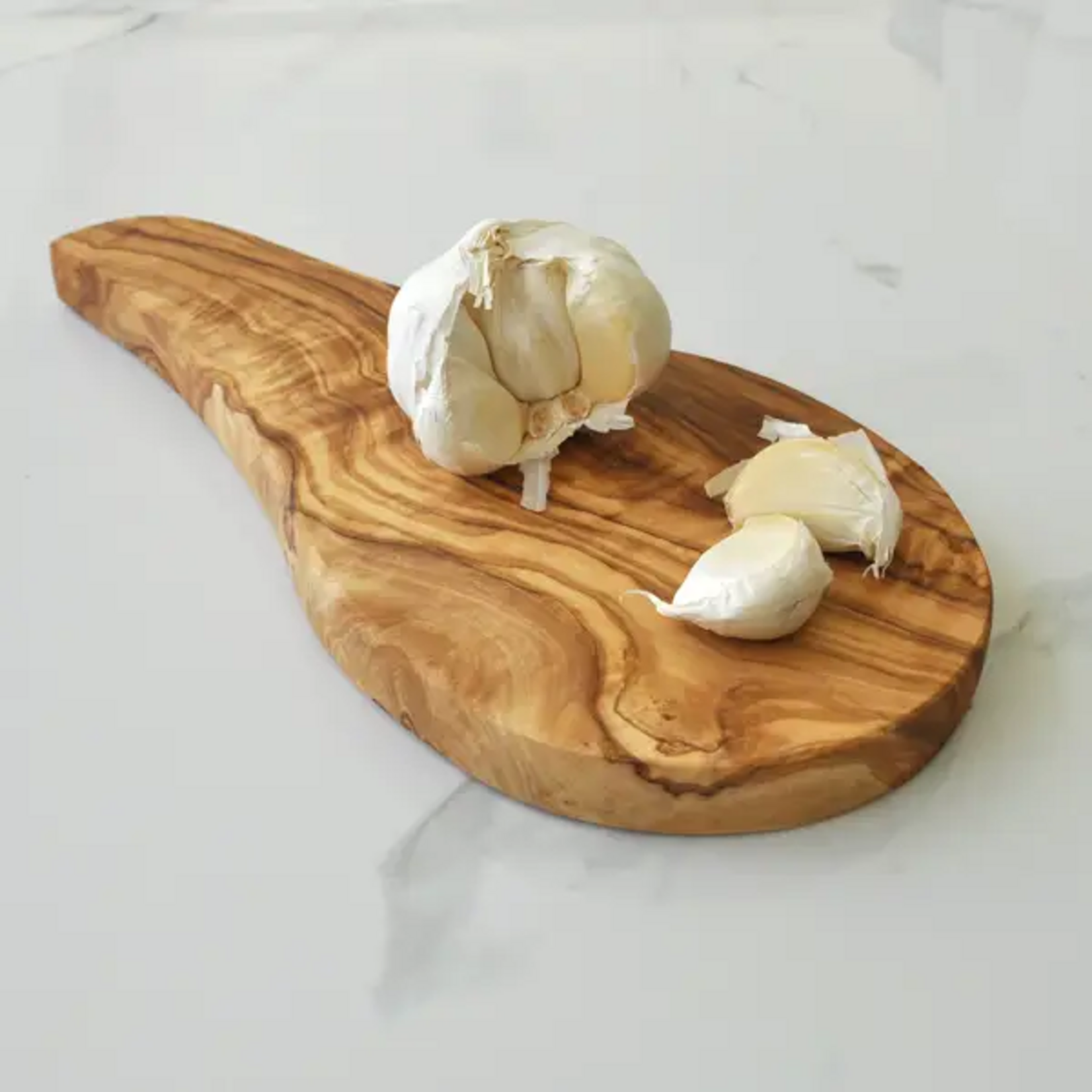 Naturally Med Olive Wood Garlic Board 10”