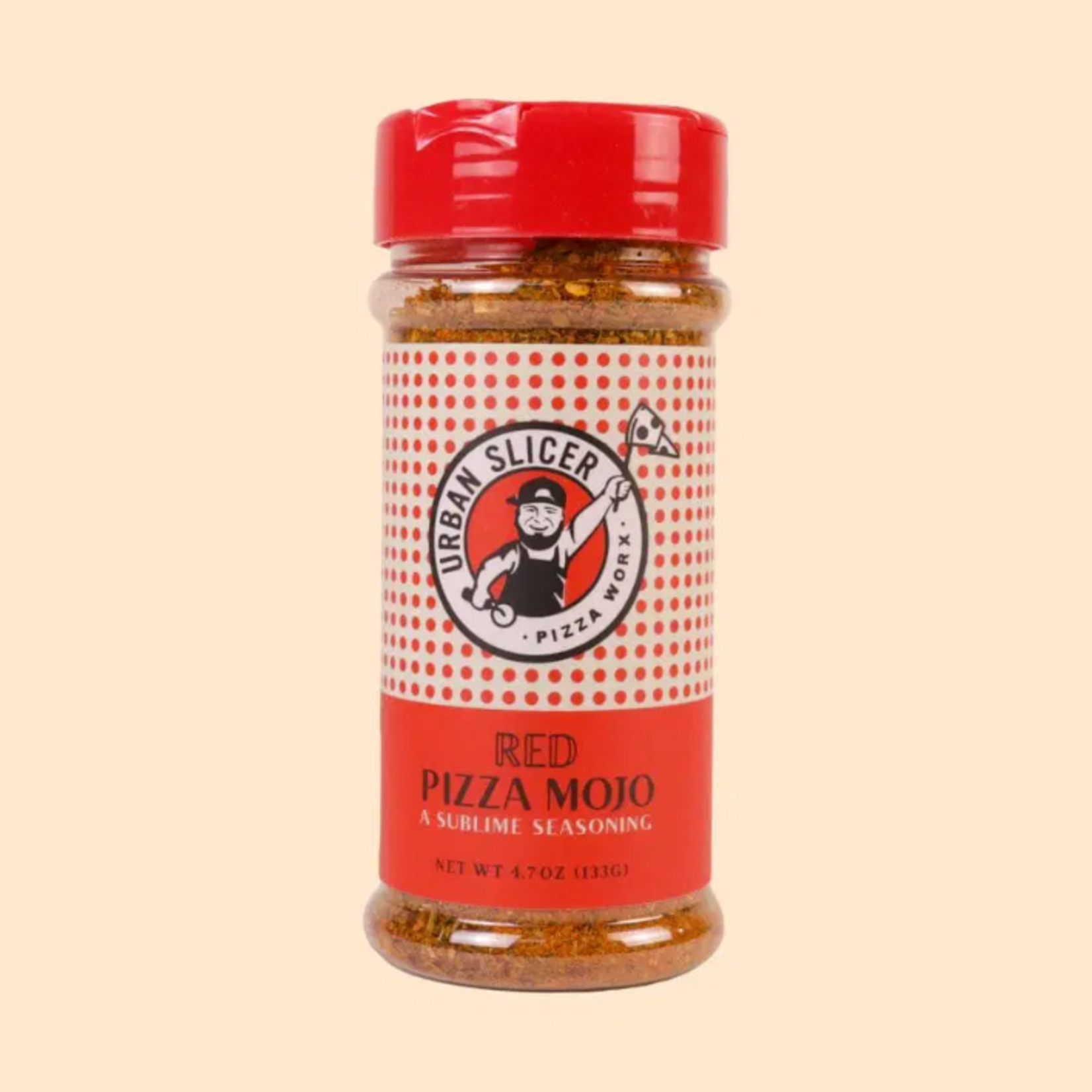 Urban Slicer Pizza Worx Red Pizza Mojo - 4.7oz Shaker | Urban Slicer Pizza Worx