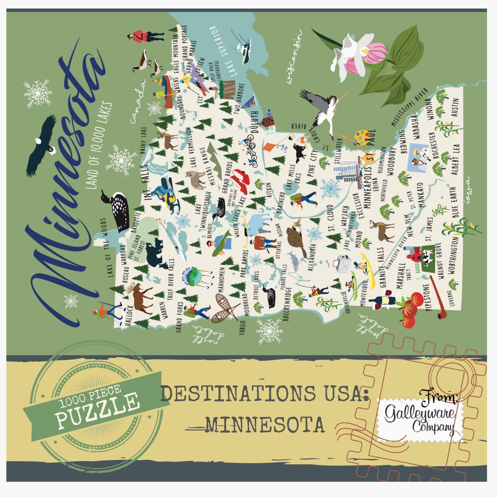 Galleyware Minnesota 1000 Piece Jigsaw Puzzle | Galleyware
