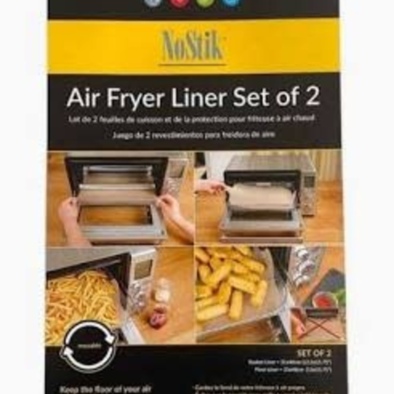 NoStik Square Air Fryer Liner - Set of 2 | NoStik