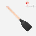 Gourmet Series Utensils - Medium Turner/Natural + Black - 14.5"| Mariah Donofrio & John Kinght Registry
