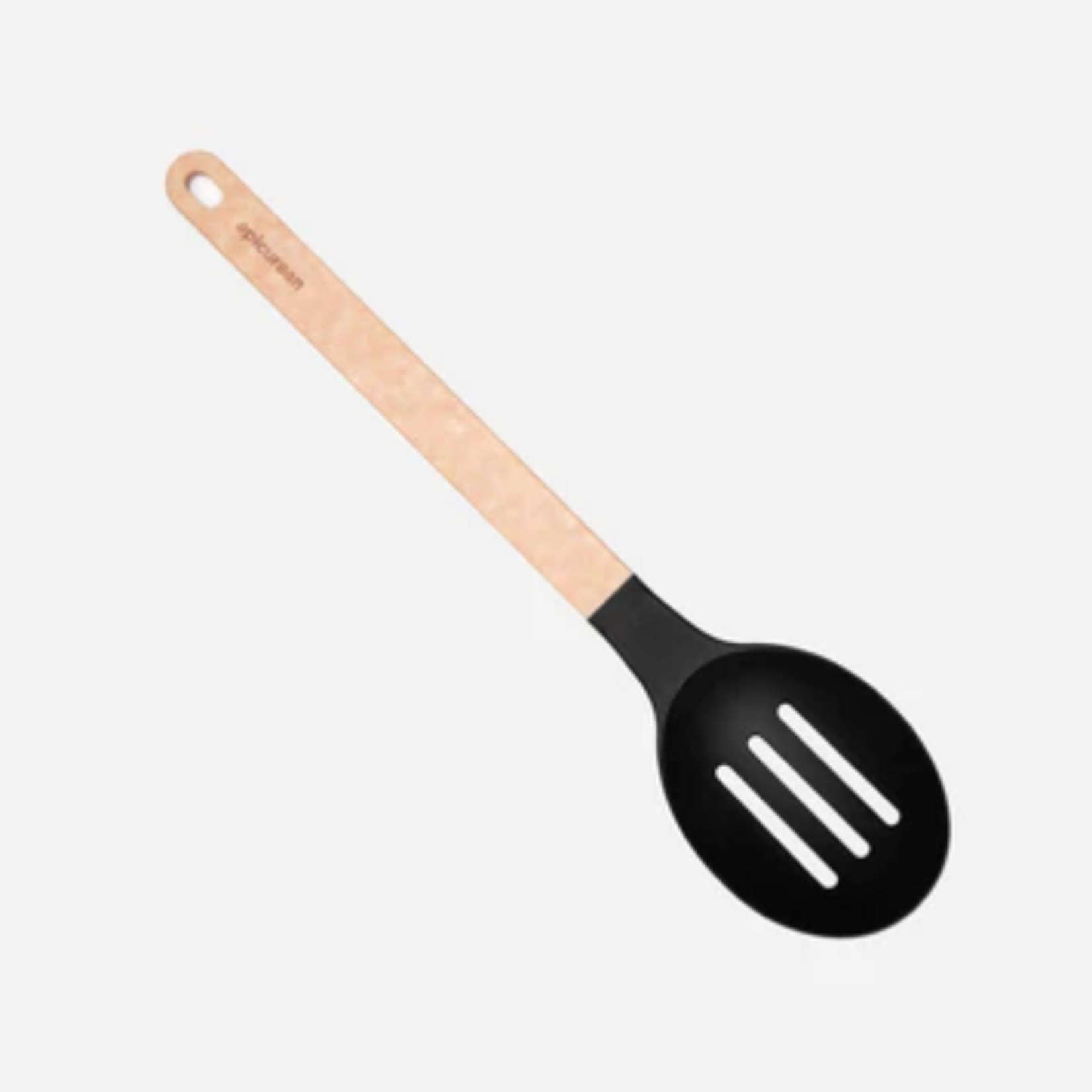 Gourmet Series Utensils - Slotted Spoon/Natural + Black - 14"| Mariah Donofrio & John Kinght Registry