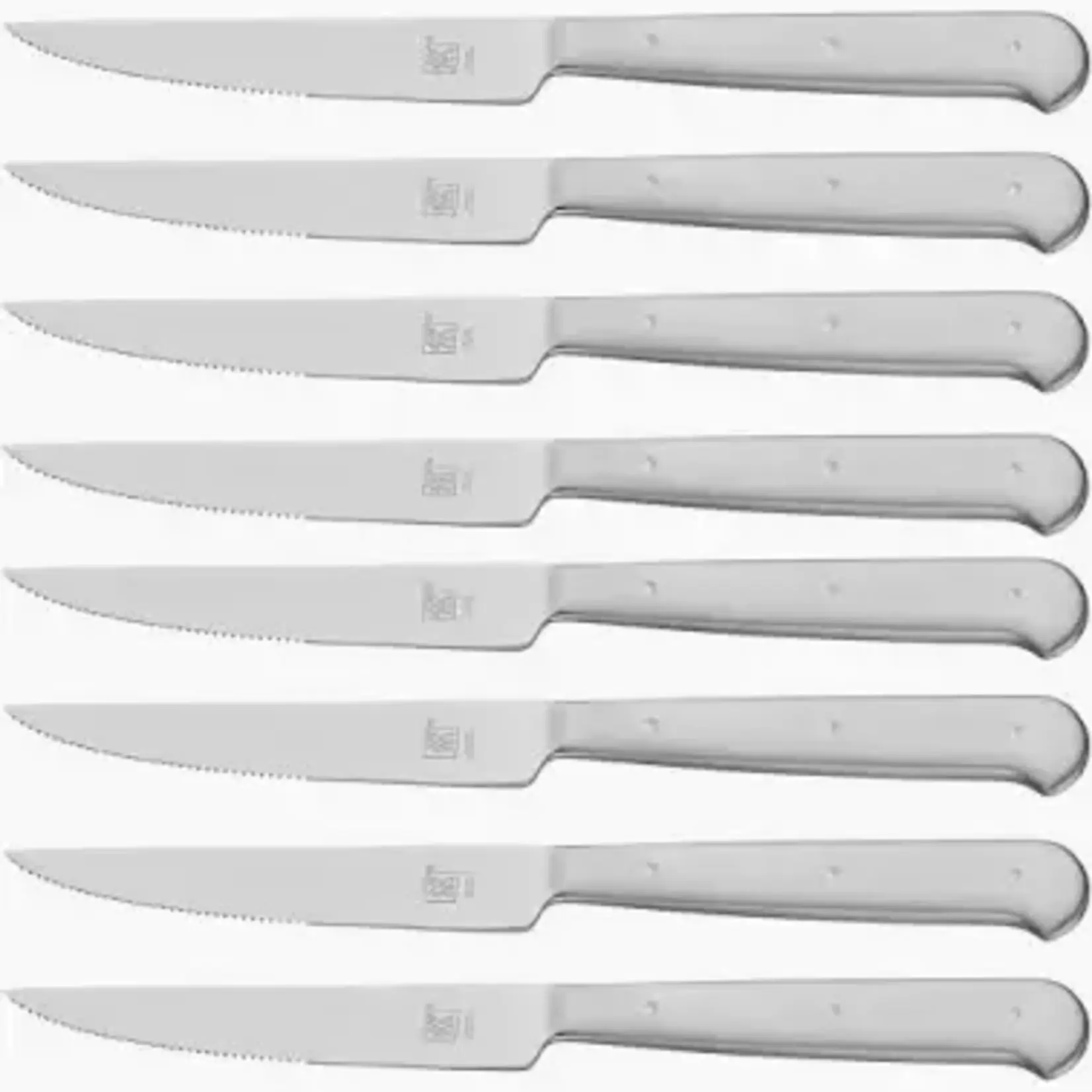 Promo Porterhouse 8-pc Steak Knife Set in Black Presentation Box, Stainless | Porterhouse Stainless | Mariah Donofrio & John Kinght Registry
