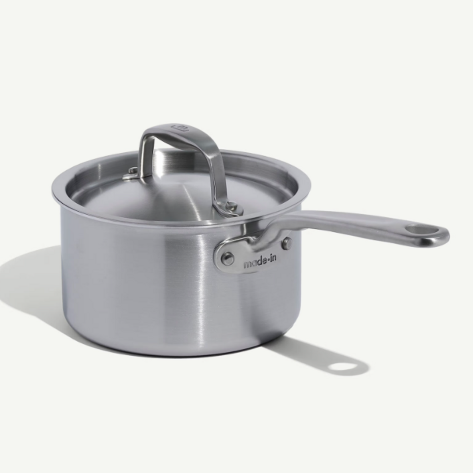 Stainless Clad 2 qt. Saucepan with Lid | Made In | Mariah Donofrio & John Kinght Registry