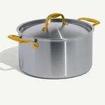 Stainless Clad 8 qt. Stock Pot with Lid Antique Brass | Made In | Mariah Donofrio & John Knight Registry