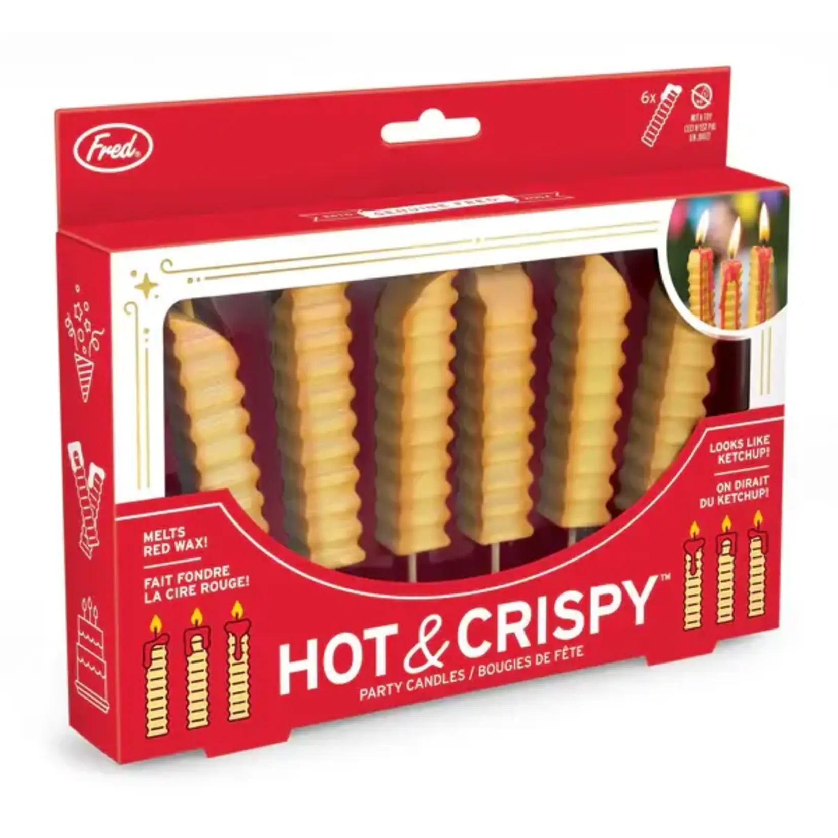 Fred & Friends HOT & CRISPY - French Fry Candles - Set of 6 | Fred & Friends