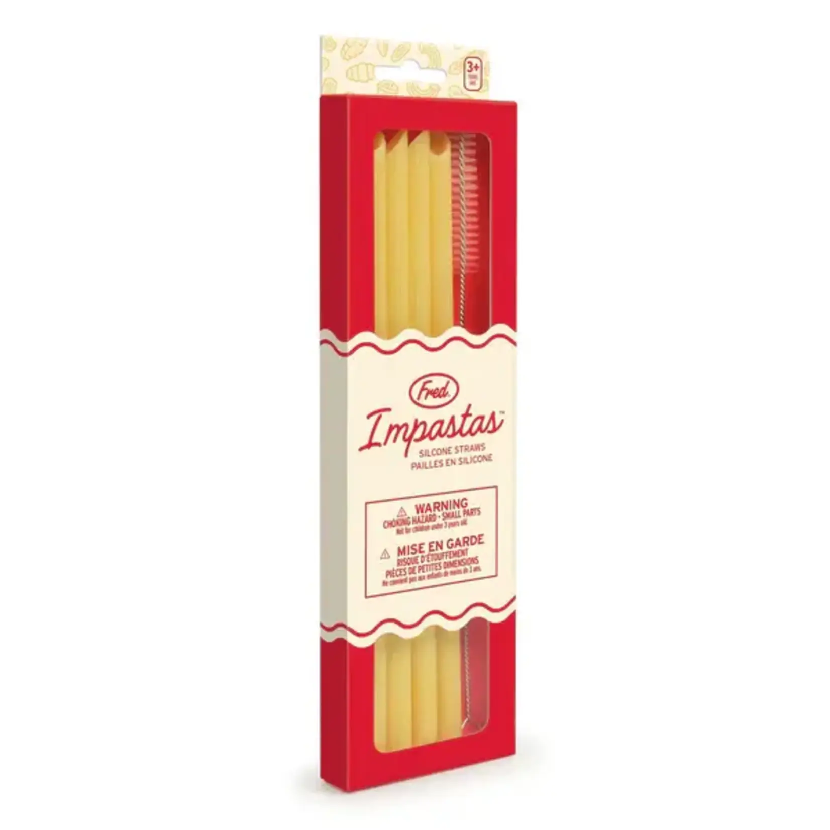 Fred & Friends IMPASTAS - Reusable Straws - Set of 4 | Fred & Friends