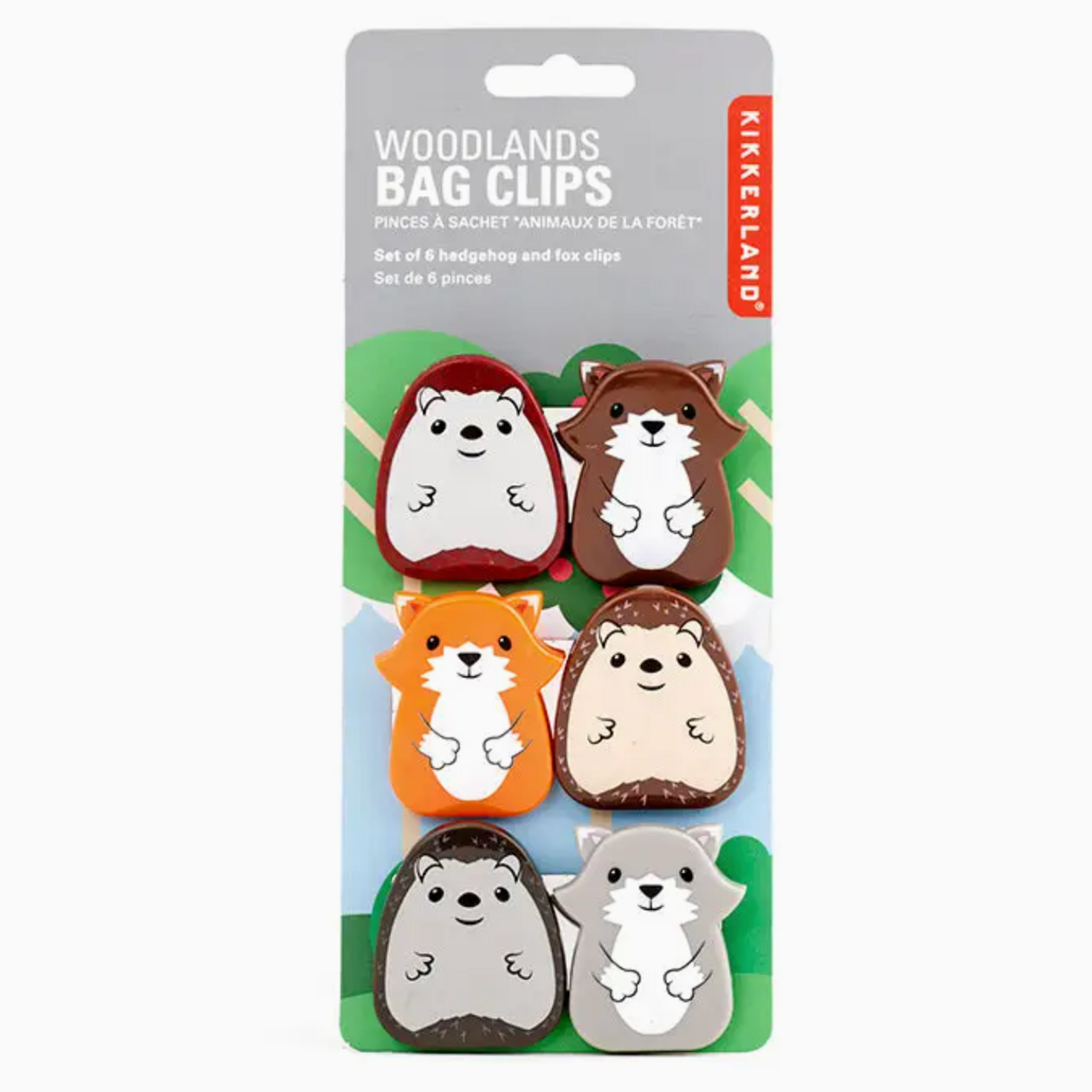 Kikkerland Woodland Bag Clips Set | Kikkerland