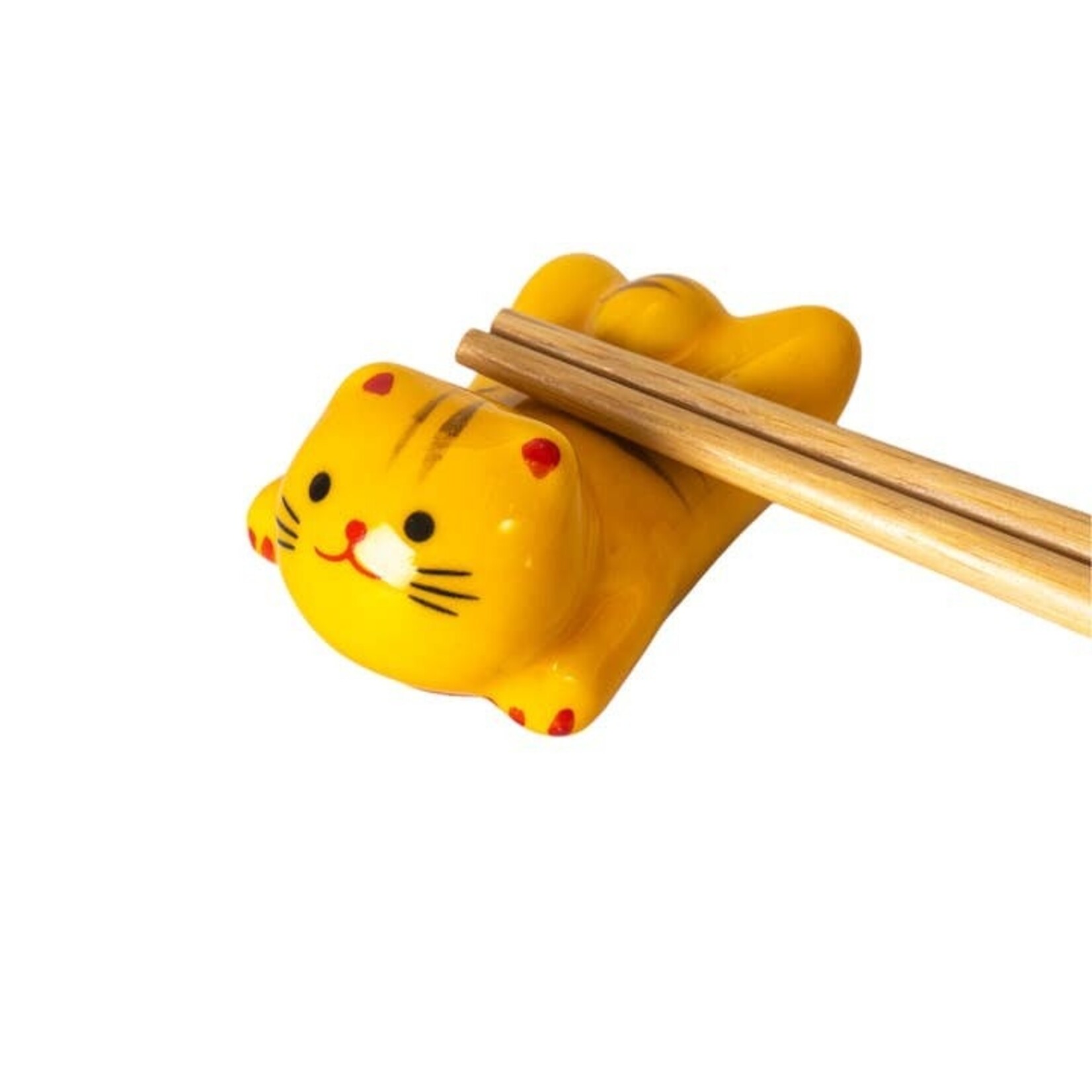 Urban Tokyo Cat Chopsticks Rest 2"L Yellow (12/288) | Urban Tokyo