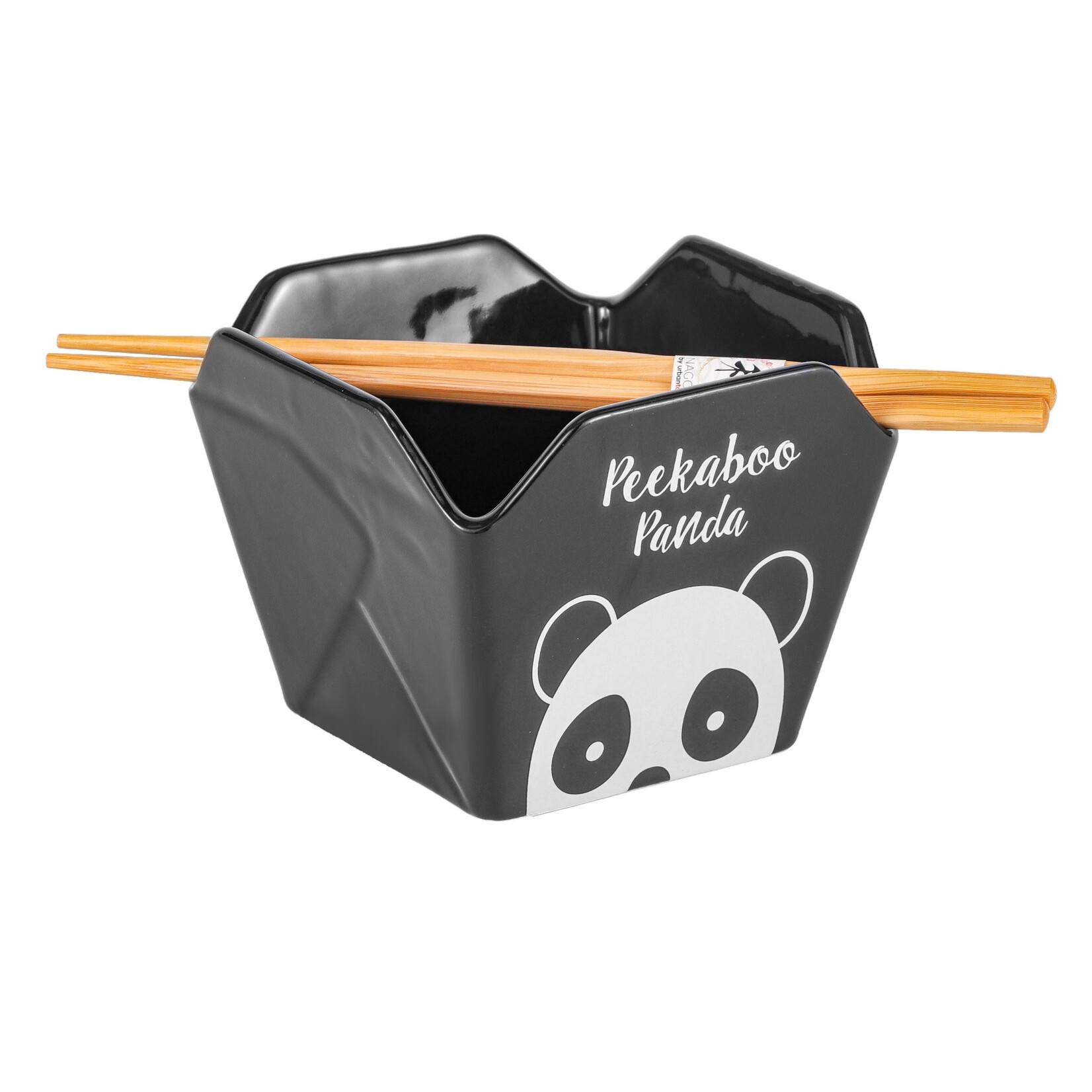 Urban Tokyo 16oz 5"W x 4"H Takeout Box Serving Bowl With Chopsticks Panda (1/24) | Urban Tokyo