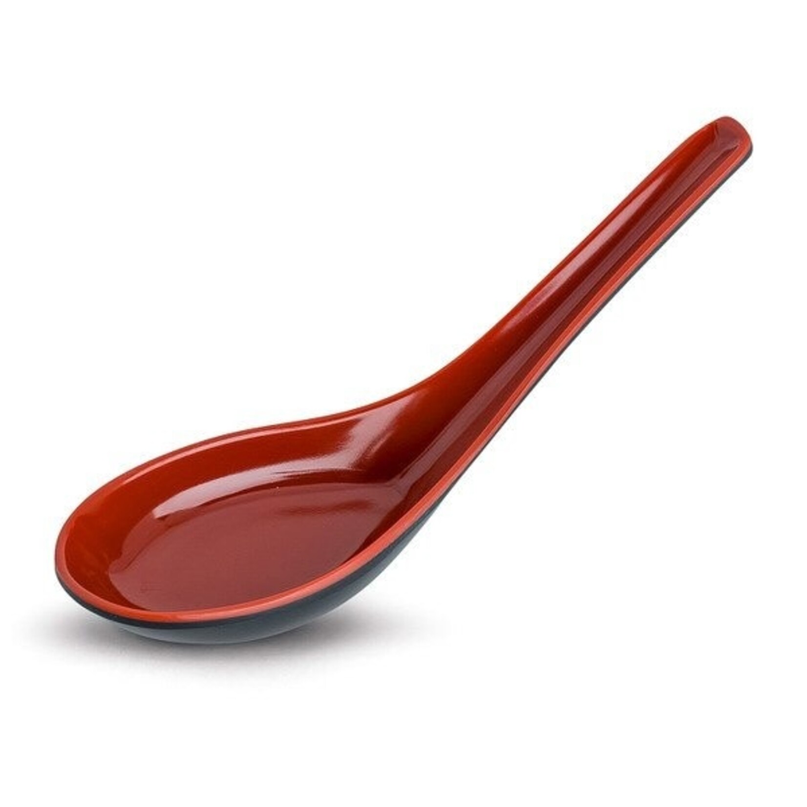 Urban Tokyo Red Black Melamine 5 Inch Length Straight Soup Spoon (12/600) | Urban Tokyo