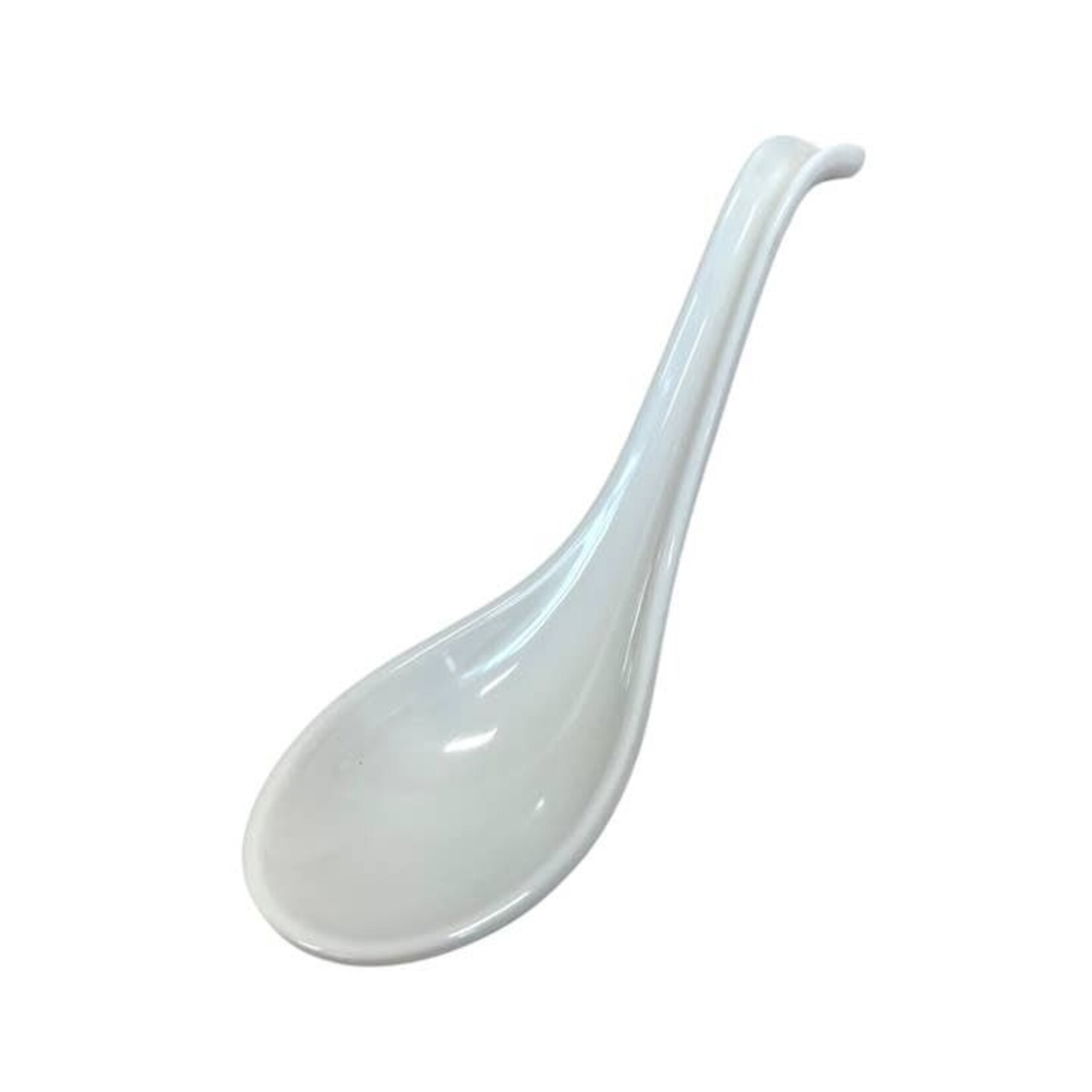 Urban Tokyo White Melamine 6 Inch Length Curved Soup Spoon (12/576) | Urban Tokyo