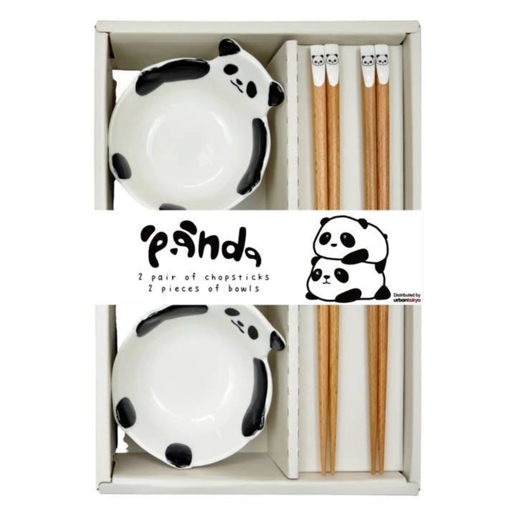 Urban Tokyo 5 Piece Chopsticks and Panda Porcelain Chopsticks Rest Gift | Urban Tokyo