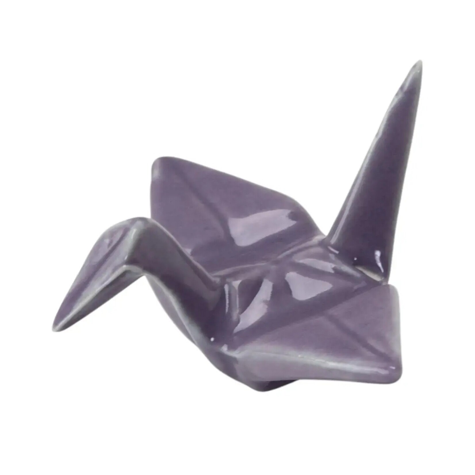 Urban Tokyo Origami Crane Porcelain Chopsticks Rest 2"L Silver (12/288) | Urban Tokyo
