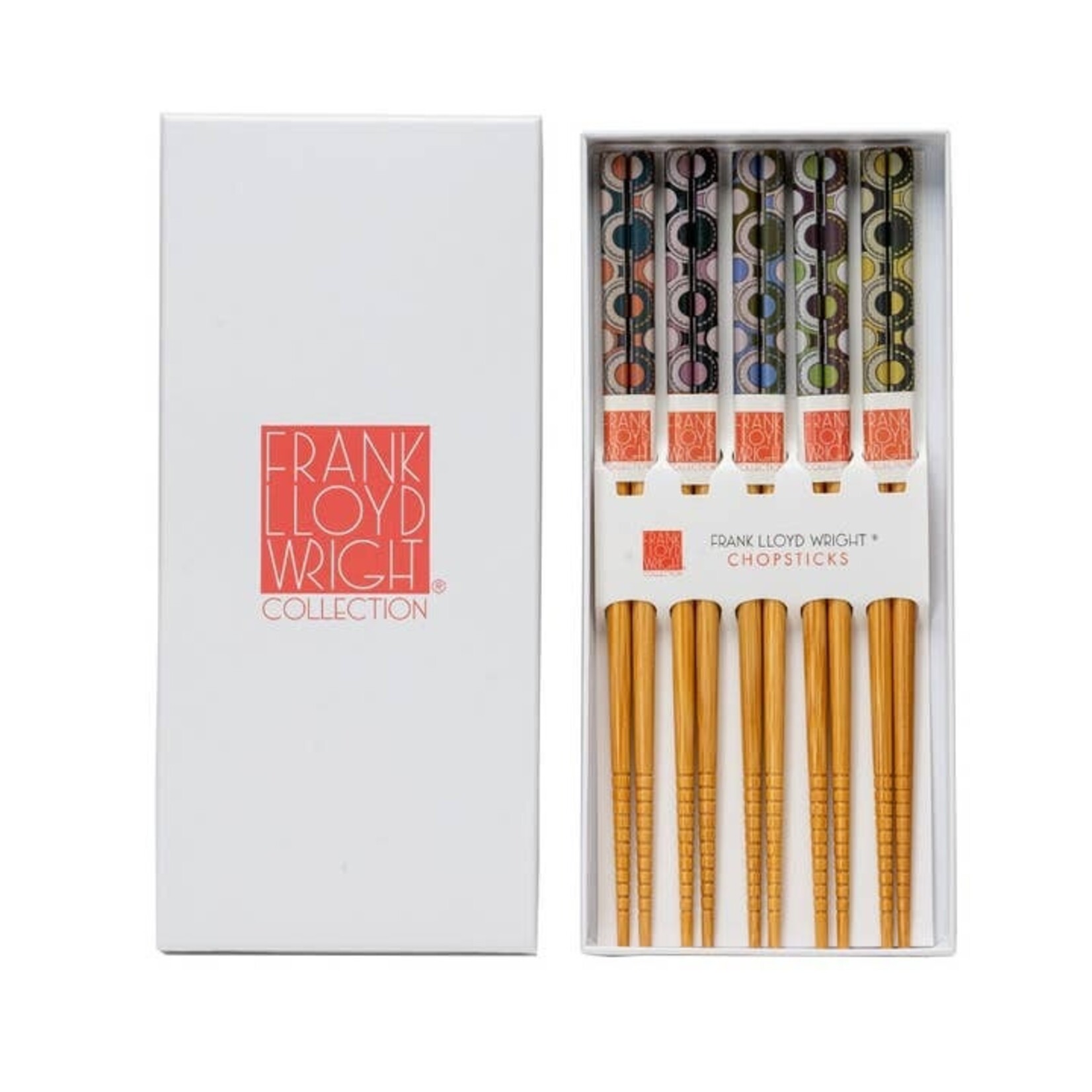 Urban Tokyo 5 Piece Chopsticks Set Frank Lloyd Wright Imperial Hotel Oya Carving w/ Gift Box (10/100) | Urban Tokyo