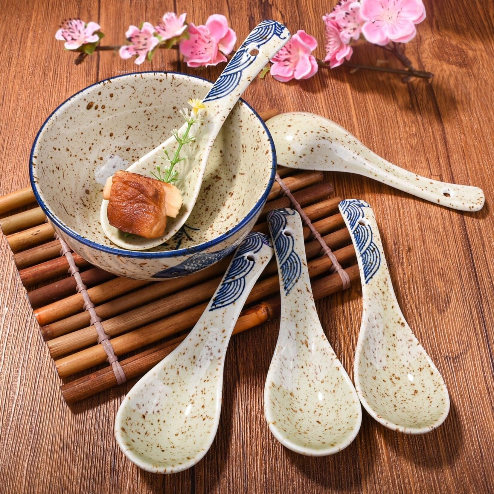 Urban Tokyo 5.25 Inch Length Soup Spoon Japanese Koi (10/240) | Urban Tokyo