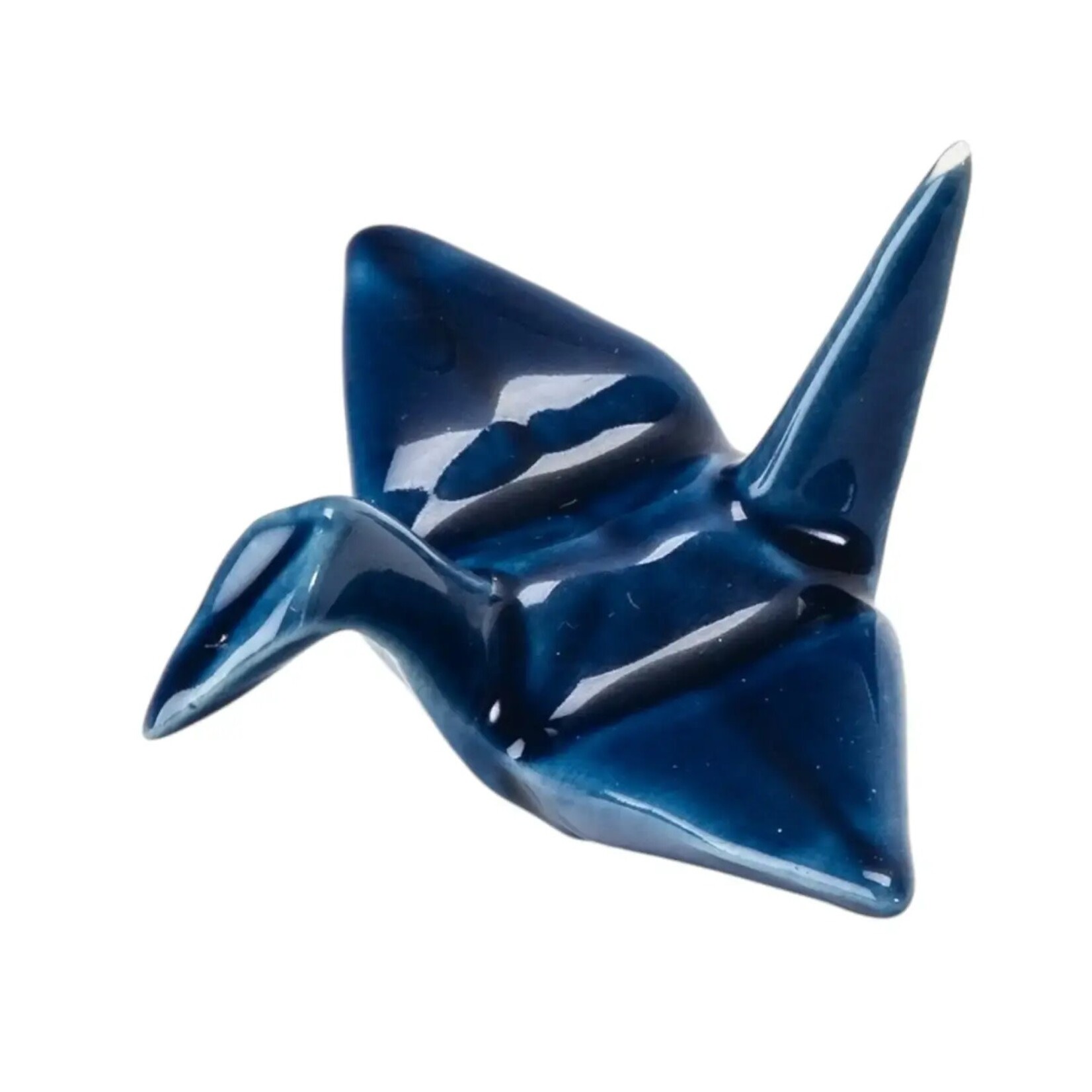 Urban Tokyo Origami Crane Porcelain Chopsticks Rest 2"L Navy Blue (12/288) | Urban Tokyo