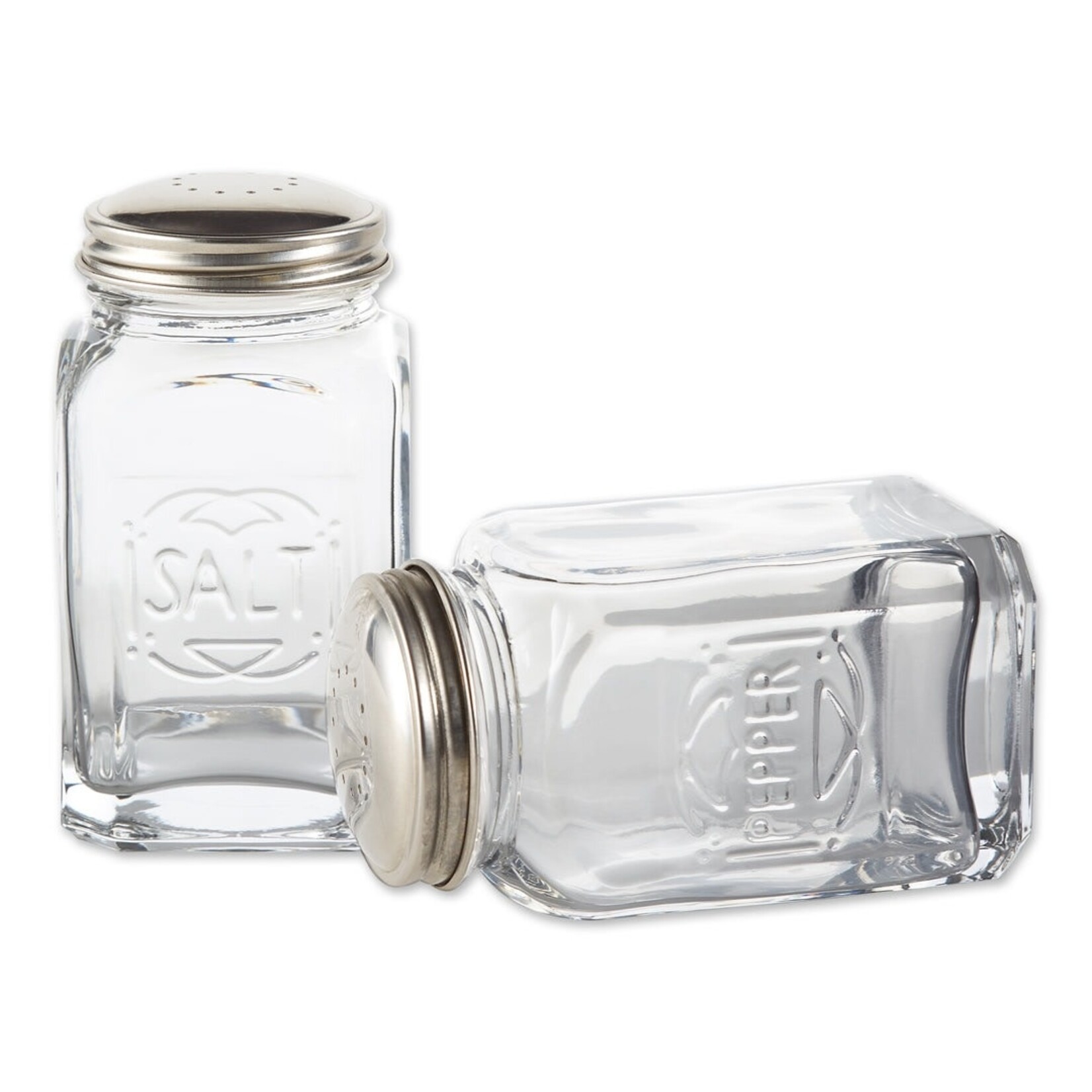 RSVP RETRO GLASS S&P SET - CLEAR | RSVP