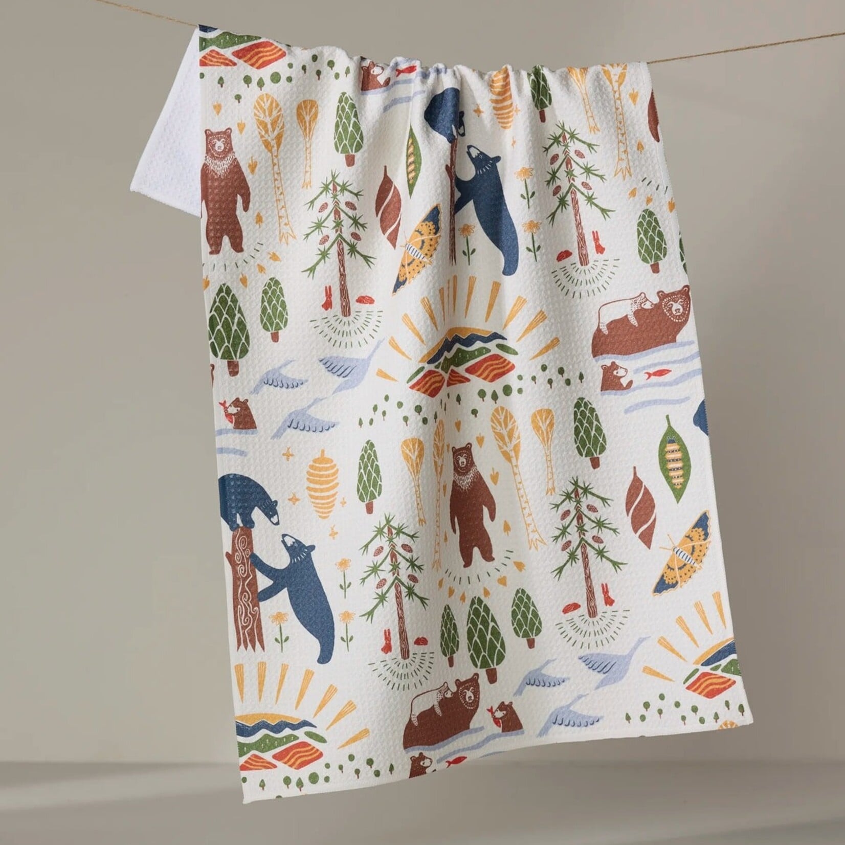 Geometry Mama Bear Tea Towel