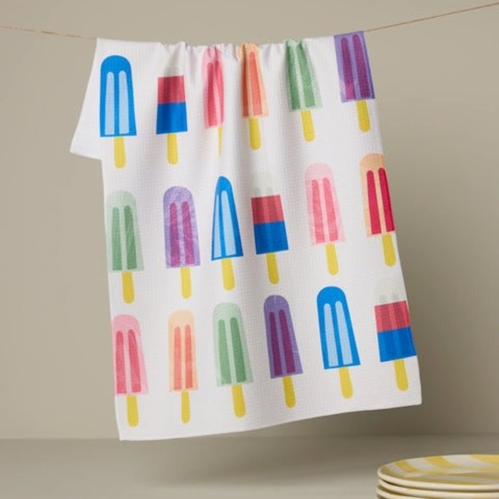 Geometry Global Poppy Popsicles Tea Towel | Geometry Global