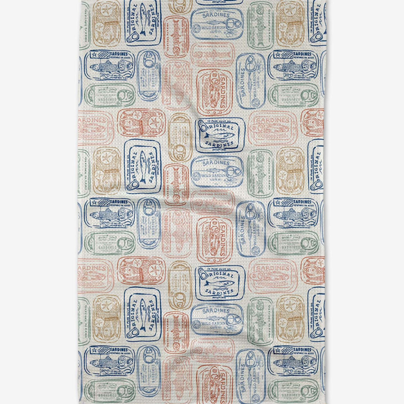 Geometry Tinned Sardines Tea Towel
