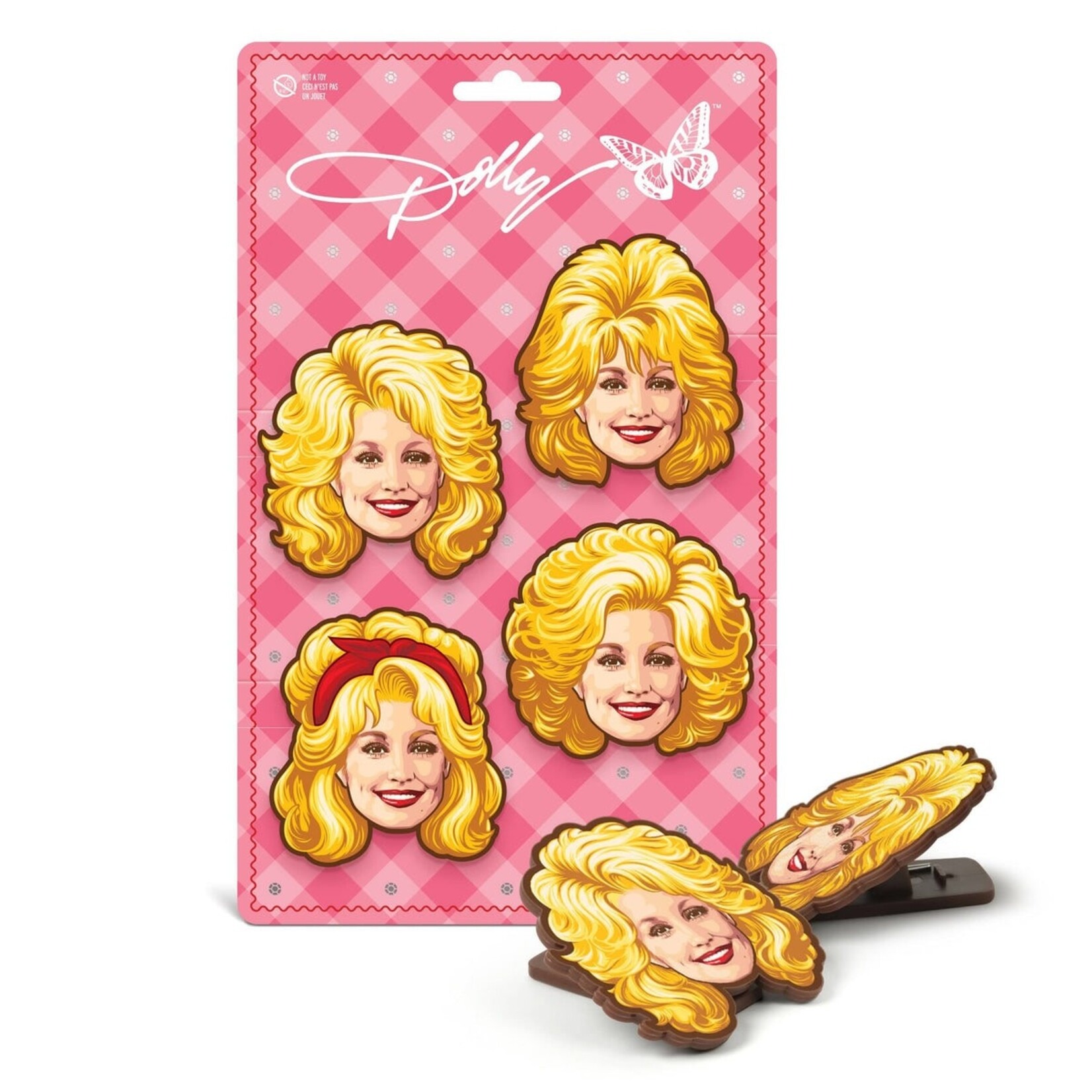 Fred & Friends Dolly Parton Bag Clips, Set of 4, Iconic Hairstyle Designs | Fred & Friends
