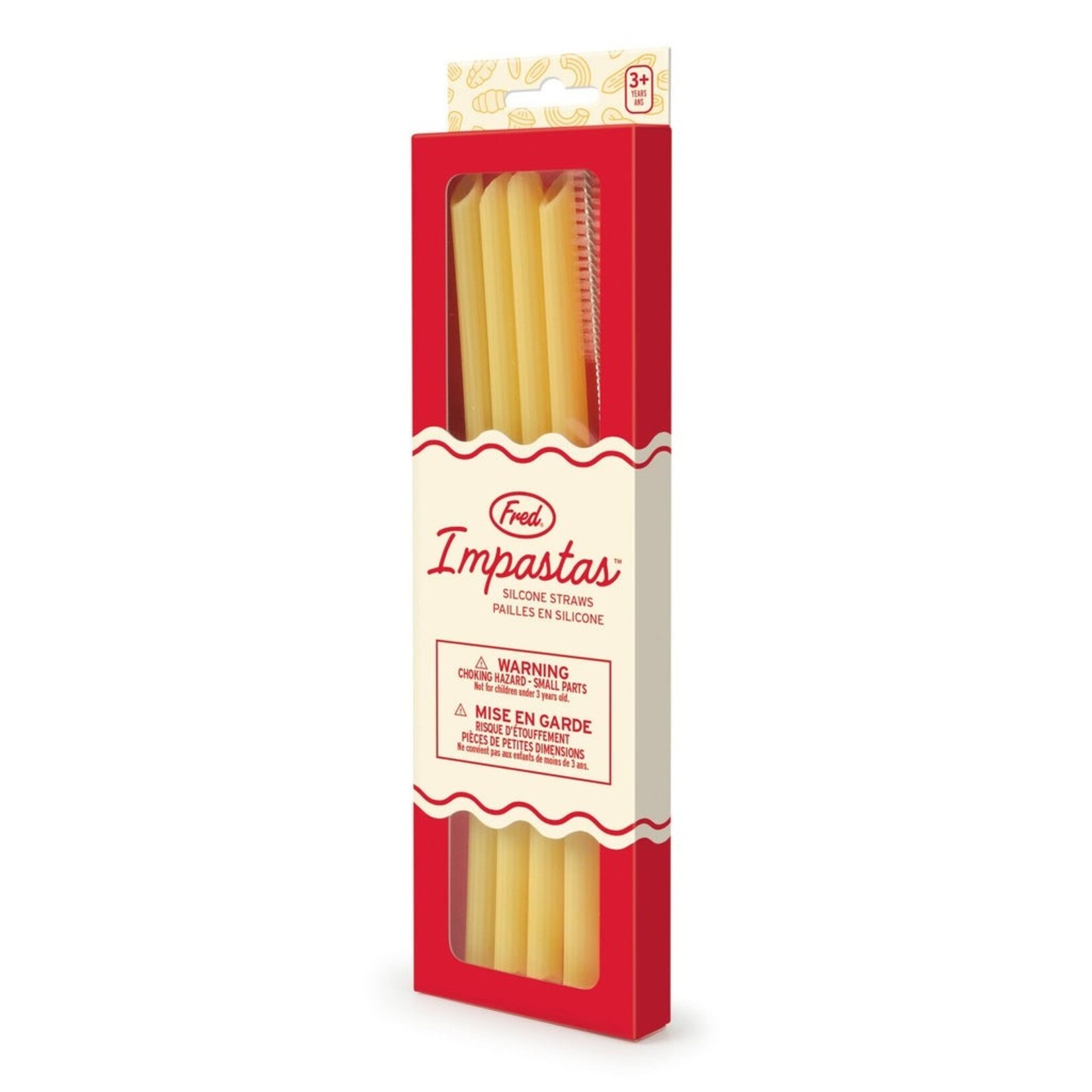 Fred & Friends IMPASTAS - Silicone Pasta Straws - Set of 4 | Fred & Friends