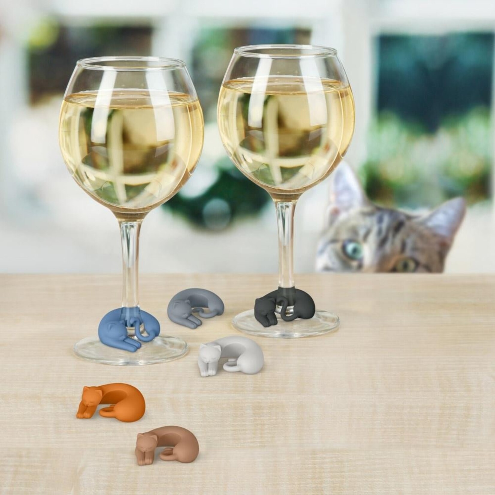 Fred & Friends Wine Lives - Cat Drink Markers | Fred & Friends