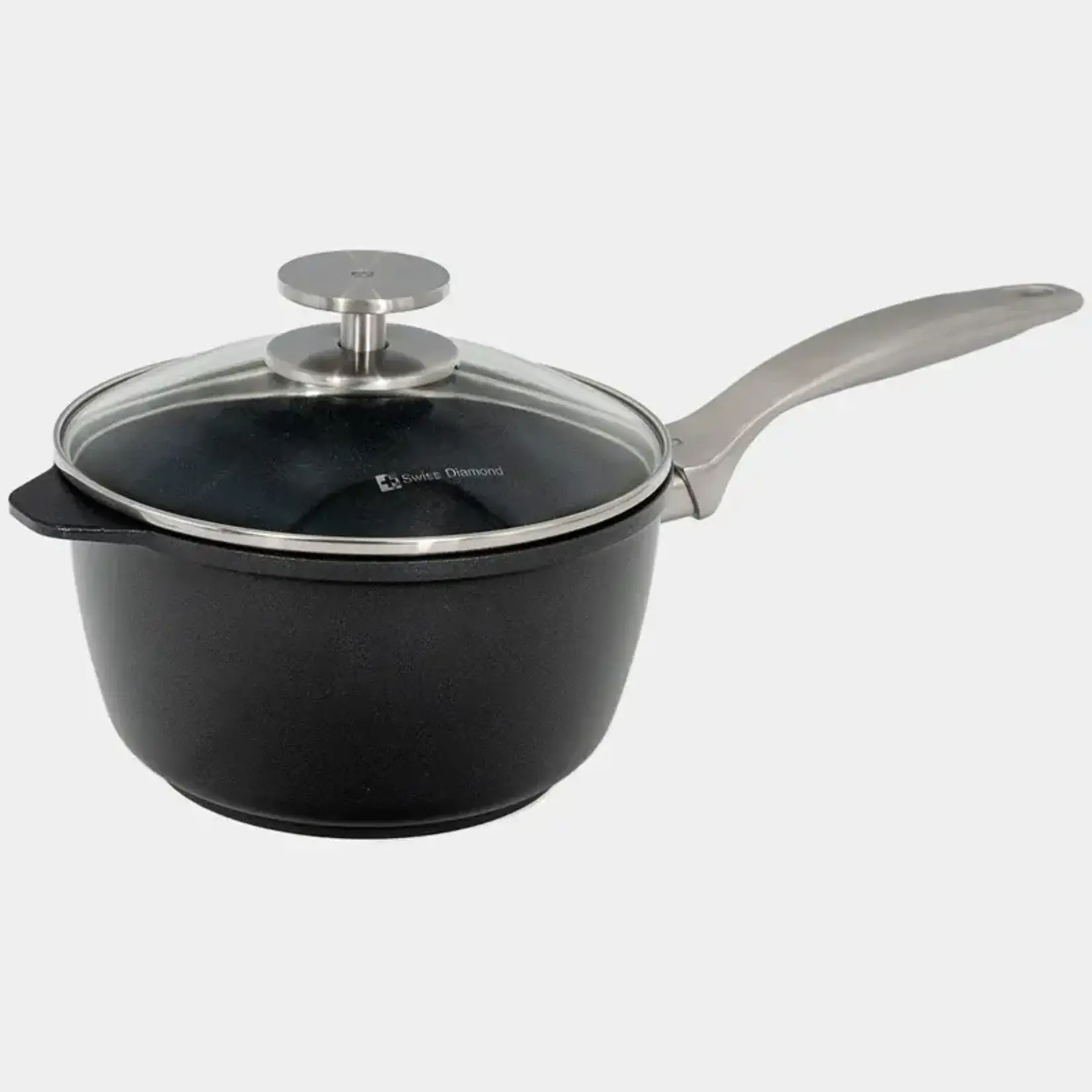 Swiss Diamond CXD Induction Sauce Pan with Lid - 7" (18 cm), 2.2 QT (2.1 L) | Swiss Diamond