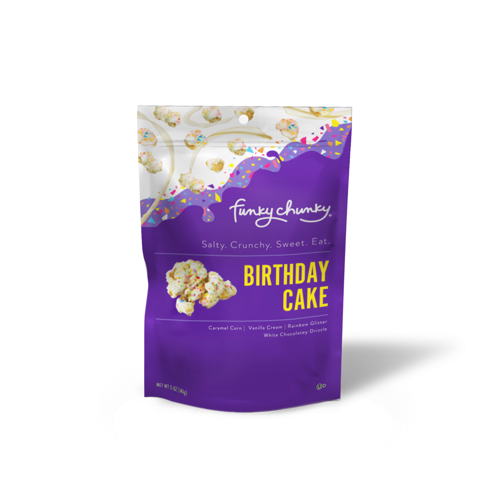 Funky Chunky Birthday Cake | Caramel Popcorn | 5-ounce Bags