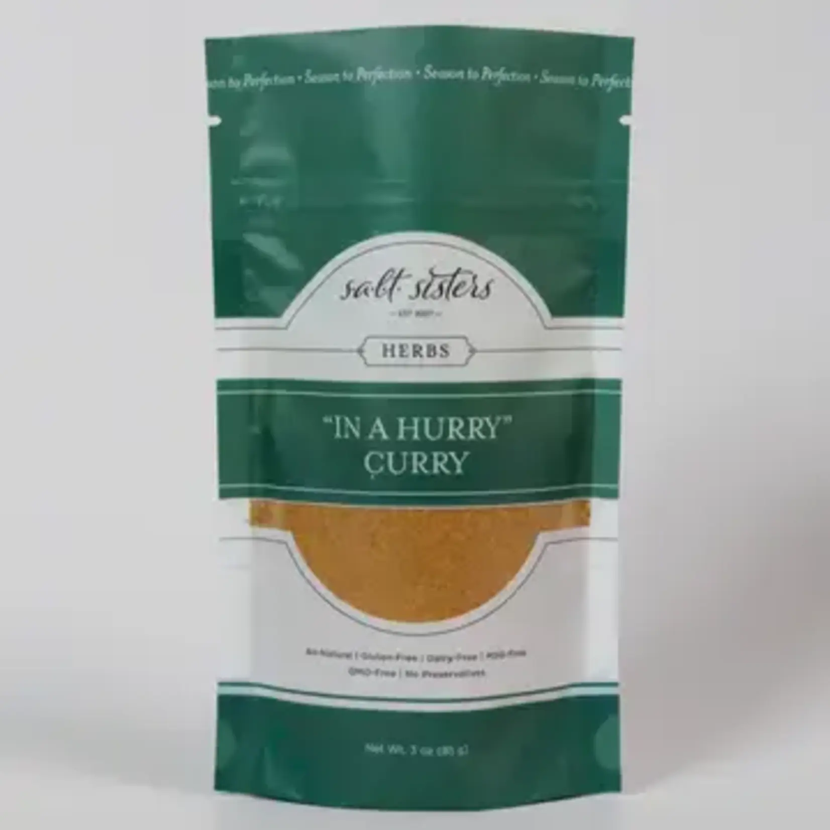 Salt Sisters Herb, Spice & Salt Blend - "In a Hurry" Curry - 3 oz