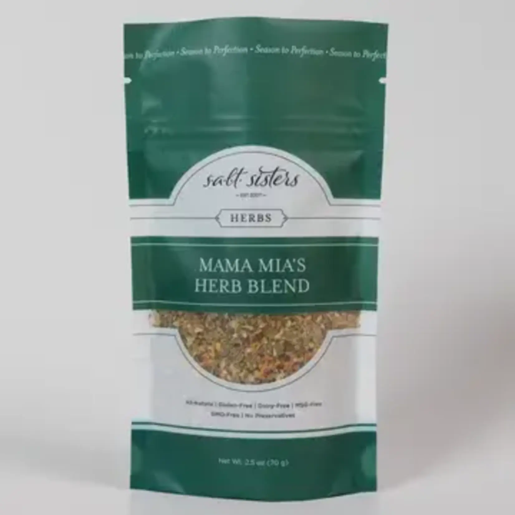 Salt Sisters Herb, Spice & Salt Blend - Mama Mia's Herb Blend - 2.5oz Bag