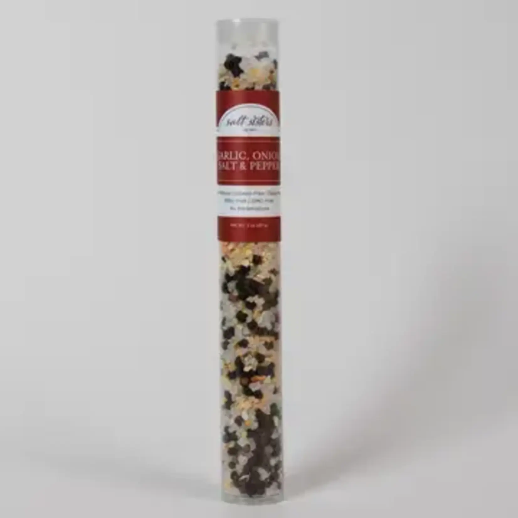 Salt Sisters Grinder Refill Tube - Garlic, Onion, Salt & Pepper Blend-3oz