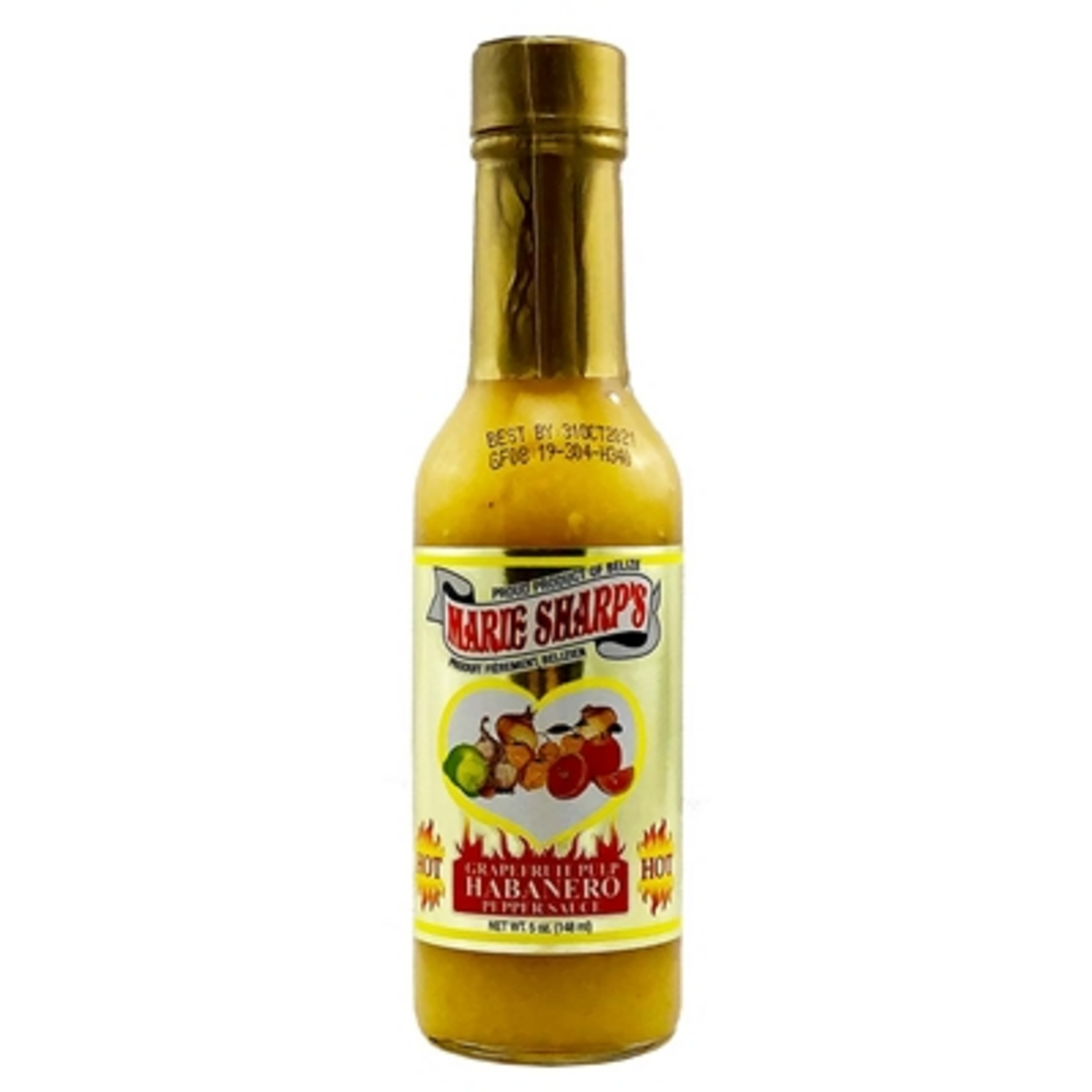 Marie Sharp's Grapefruit Pulp Habanero Hot Sauce | Heat Rating: 8