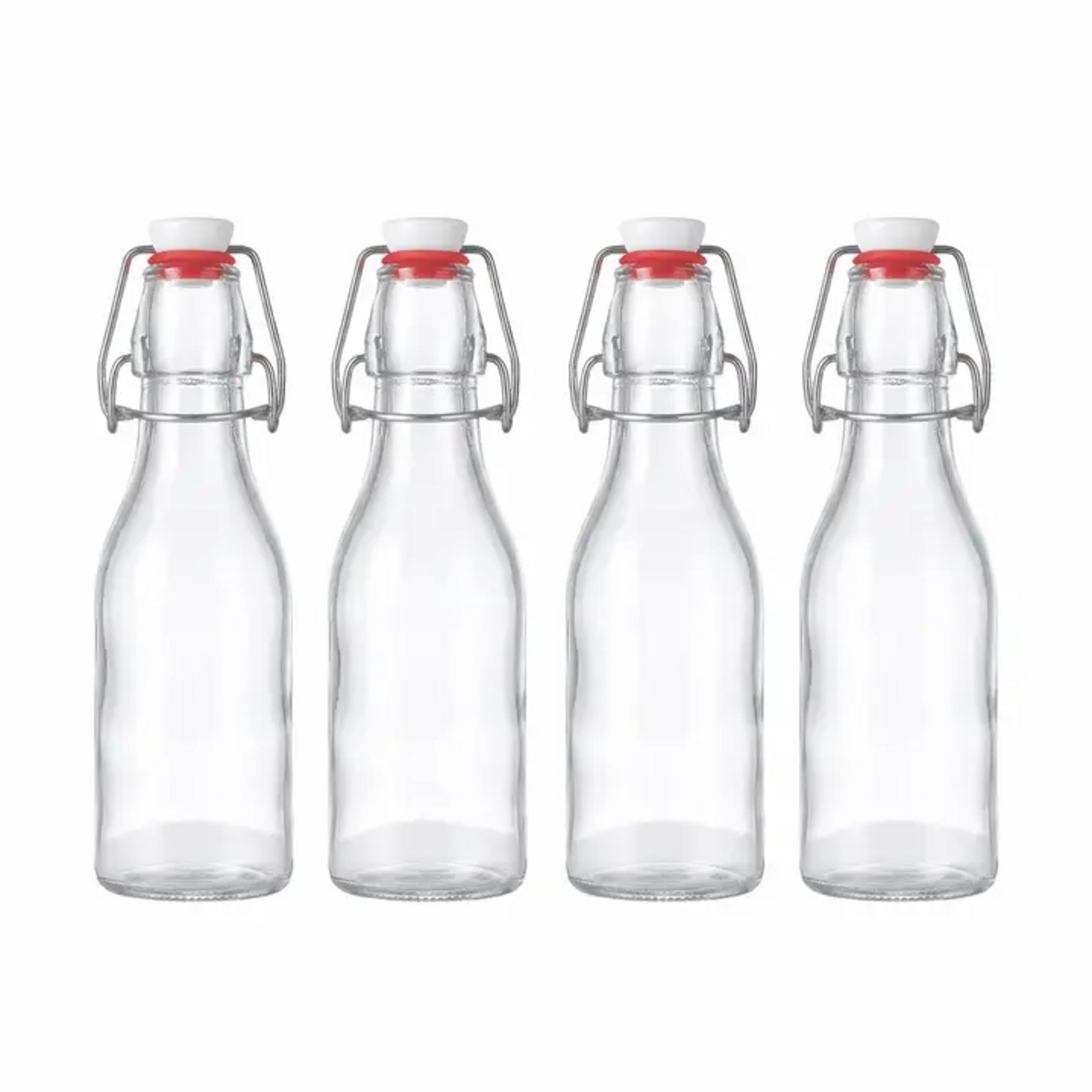 Fox Run Swing Top Glass Bottles Set of 4 8.45oz