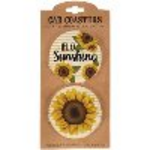 "Sunflowers" Car Coaster Set (2pc)