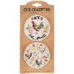 "Fowl Language" Car Coaster Set (2pc)