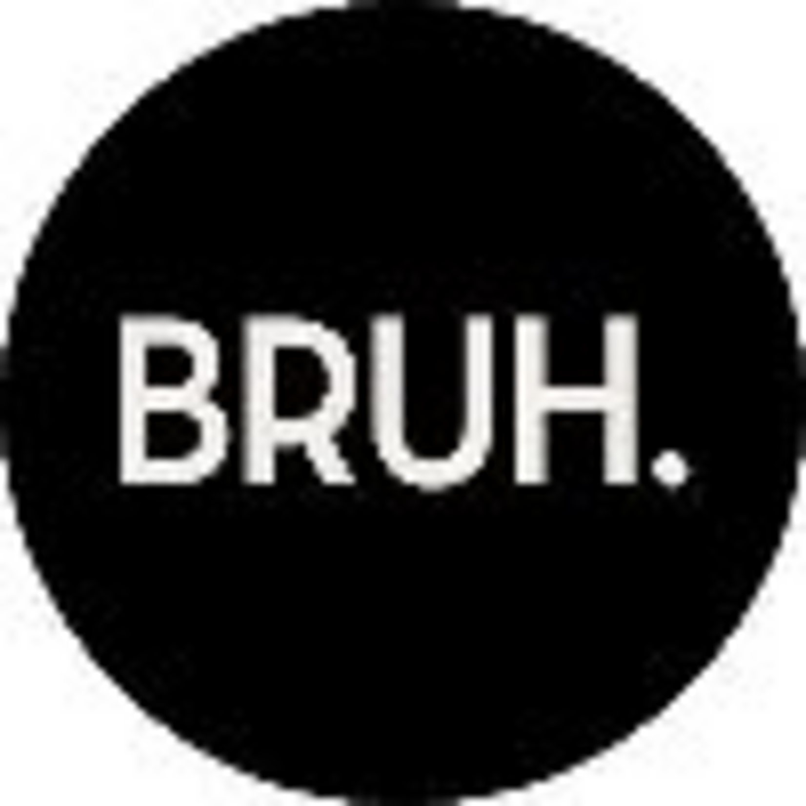 "Bruh" Round Car Coaster