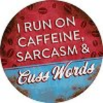 "I Run On Caffeine" Round Car Coaster