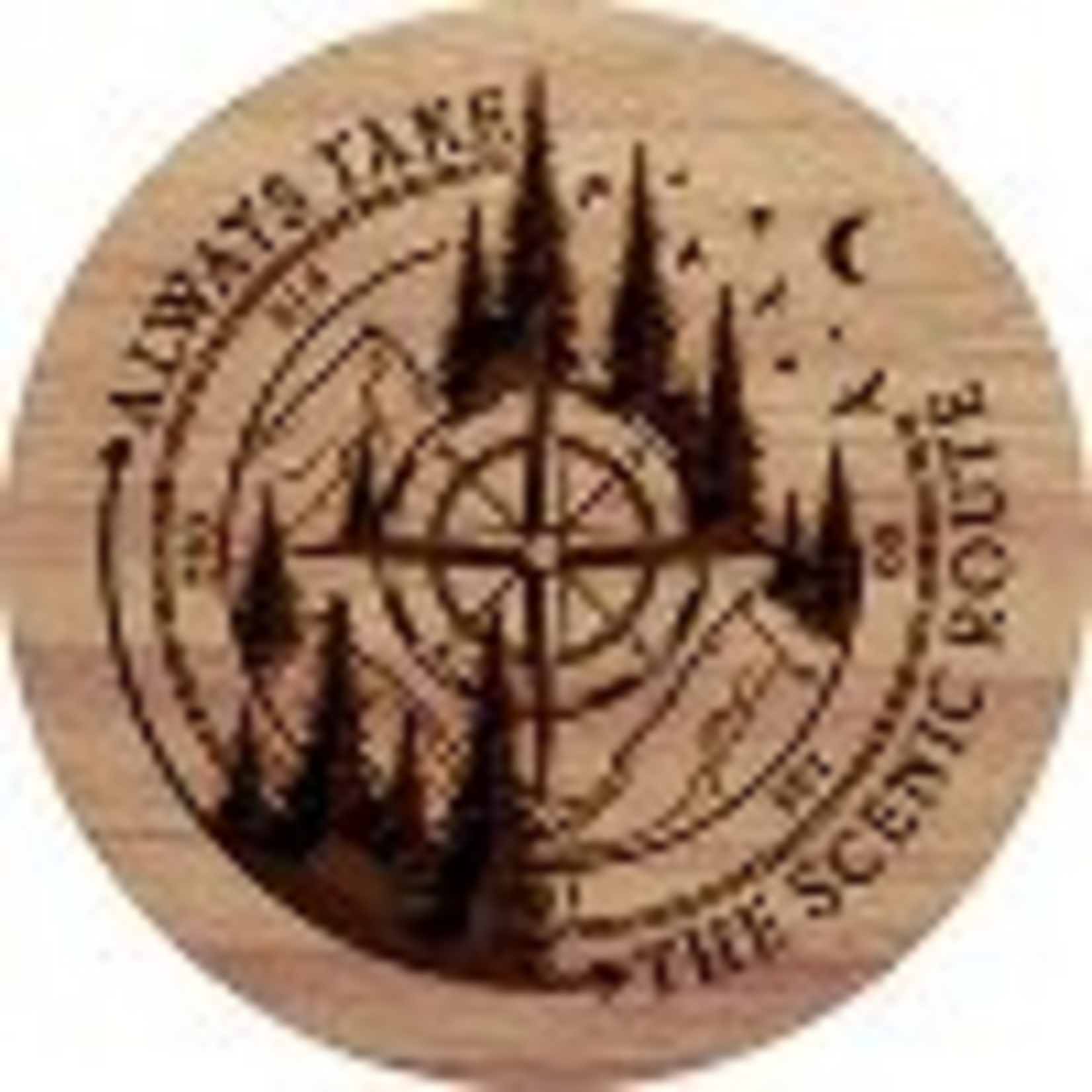 "Scenic Route" Round Car Coaster