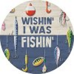 Wishin' Fishin' Round Car Coaster
