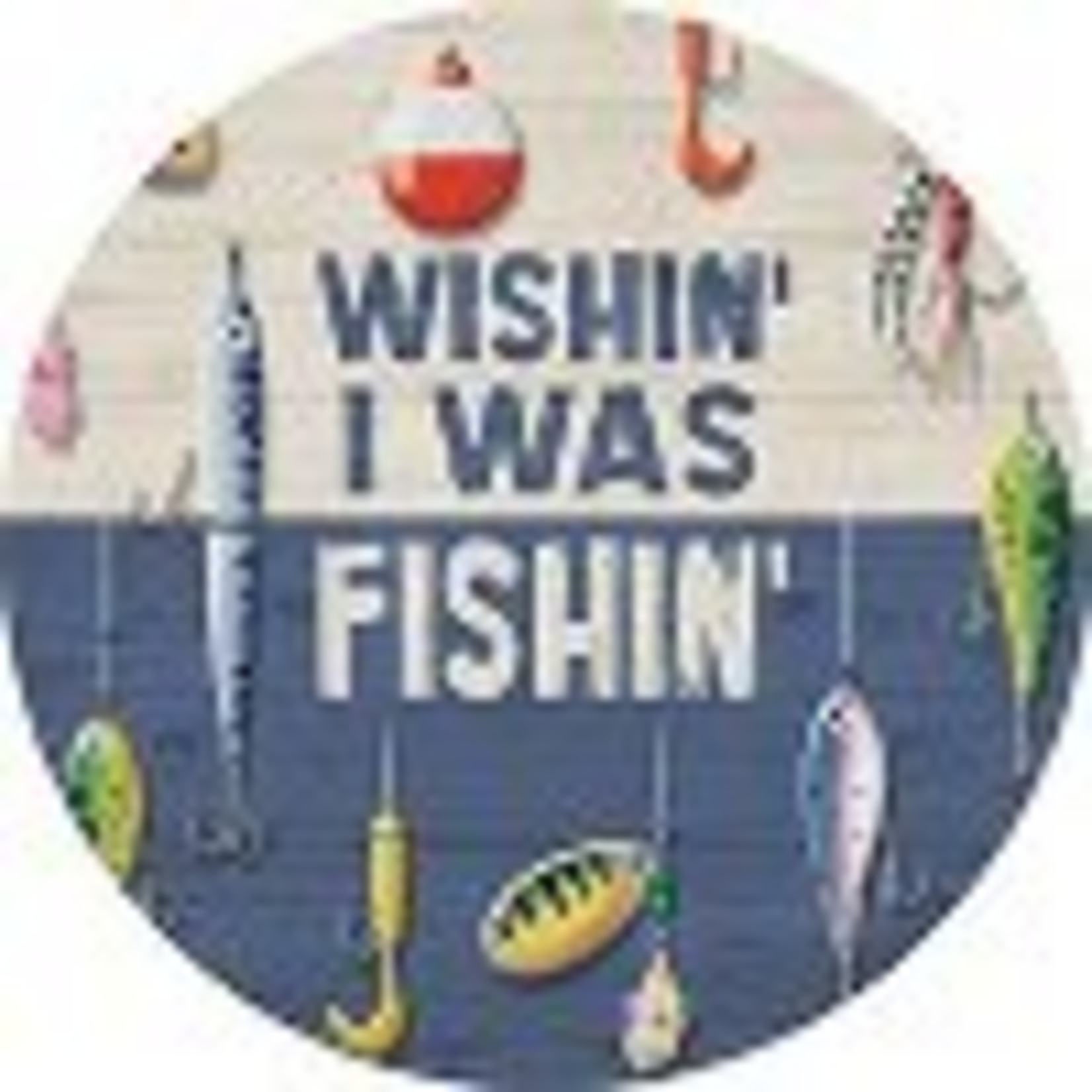 Wishin' Fishin' Round Car Coaster