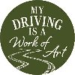 "Work of Art" Round Car Coaster