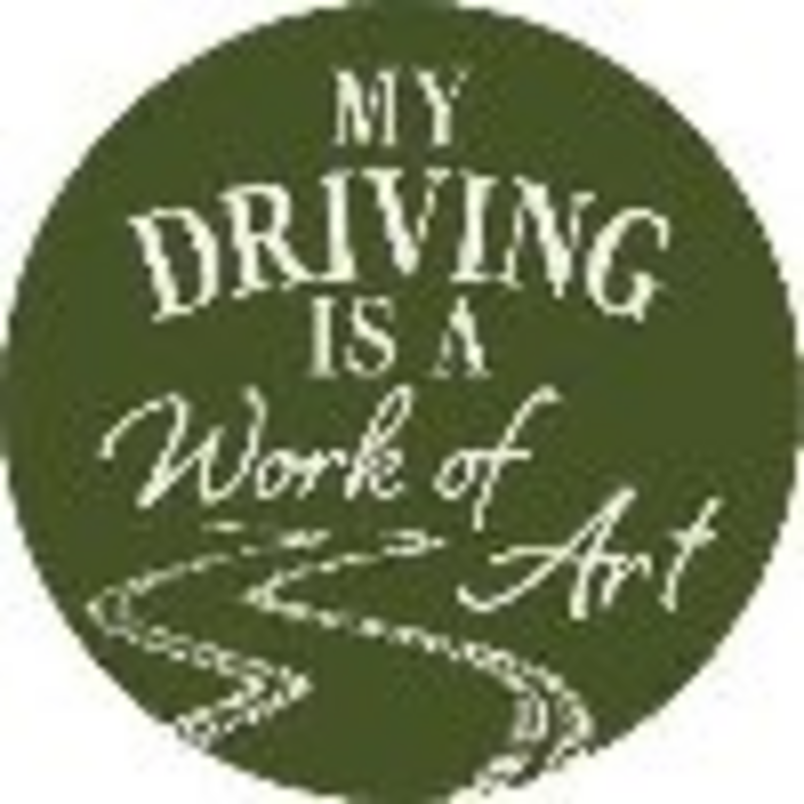 "Work of Art" Round Car Coaster